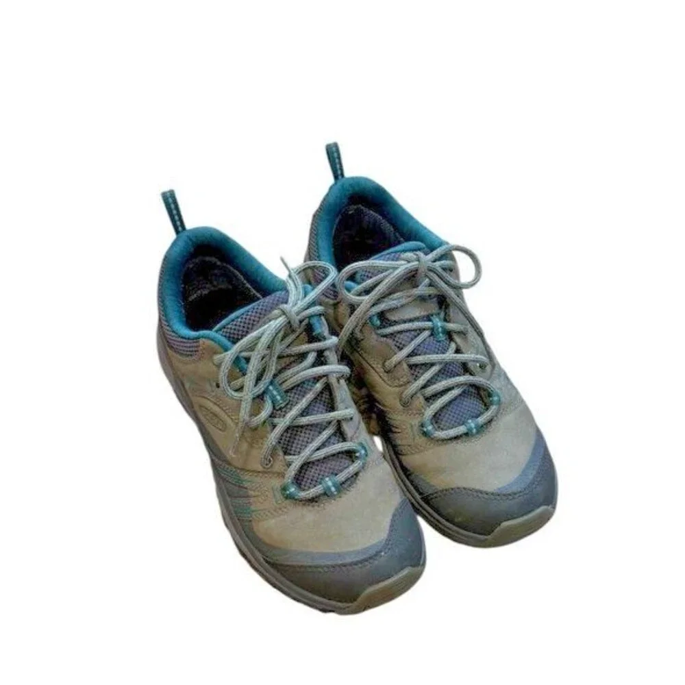 Keen Womens Terradora Hiking Shoes Gray Waterproof Leather Size 6- Trail -*READ*